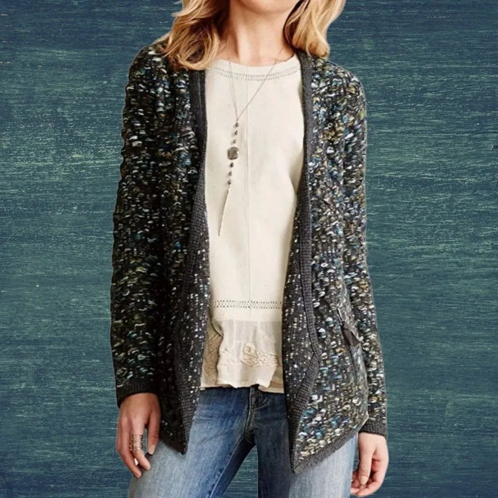 Anthropologie MOTH Keavy Jacquard Sweater Jacket XS